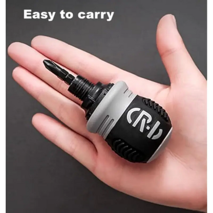 12-in-1 Ratcheting Screwdriver Set, Magnetic Multi-Bit Stubby Screwdriver Tool Kit for Home Repair & Workshop
