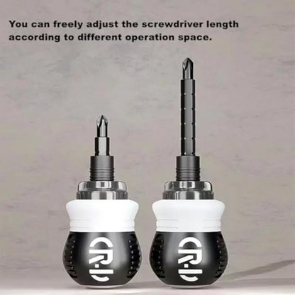 12-in-1 Ratcheting Screwdriver Set, Magnetic Multi-Bit Stubby Screwdriver Tool Kit for Home Repair & Workshop