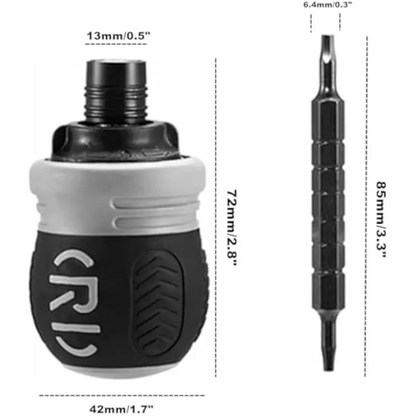 12-in-1 Ratcheting Screwdriver Set, Magnetic Multi-Bit Stubby Screwdriver Tool Kit for Home Repair & Workshop