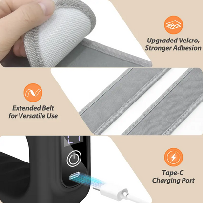 Mini Fascia Ring Muscle Recovery Device – Adjustable Strap, Cordless Rechargeable Massager for Waist & Back