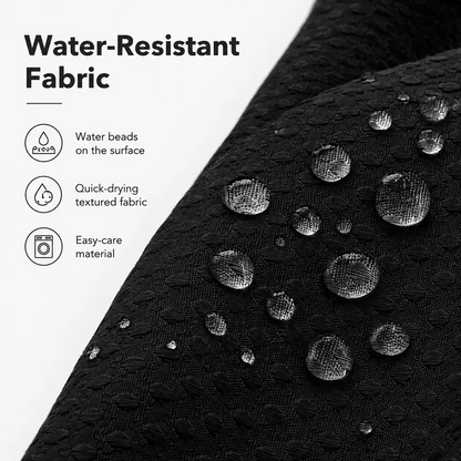 Double-Layer Waffle Shower Curtain with Waterproof Snap-In Liner, Washable White Outer Curtain, 72" x 75"
